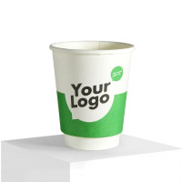 12 Oz Disposable Paper Double-wall Paper Hot Drinks Cup with Lids