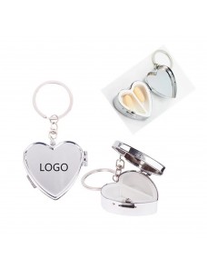 Metal Outdoor Heart-Shaped Pill Case Keychain Ornament