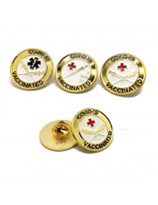 Vaccinated Enamel Lapel Pin