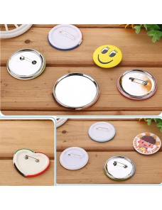 Round Iron Metal Pin Brooch Badge