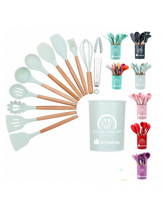 11-Piece Silicone Kitchenware Cooking Tool Set
