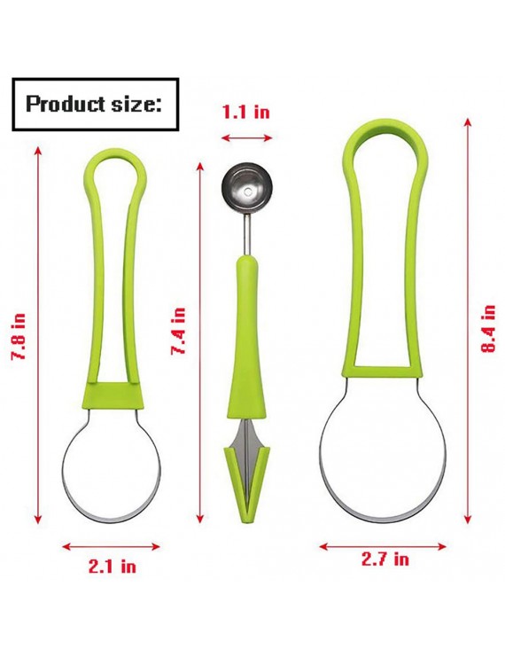 3 In 1 Fruit Baller Fruit Carving Knife Fruit Scooper