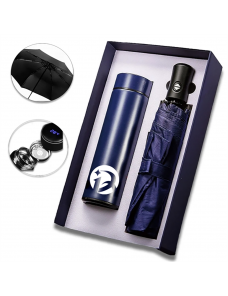 2-in-1 High Quality Umbrella and Thermos Business Gift Set
